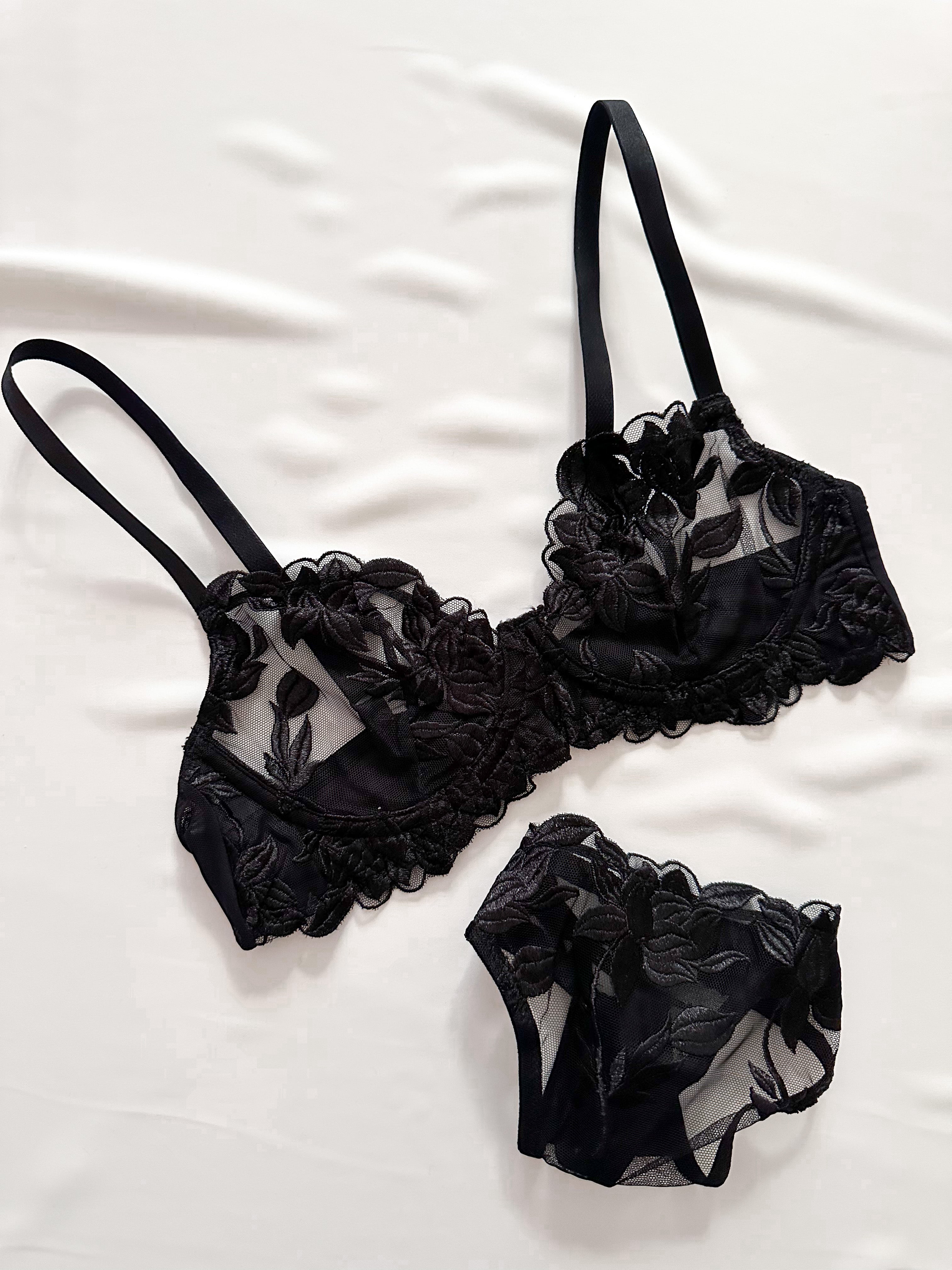 e d d e Black Balenli Bra Set