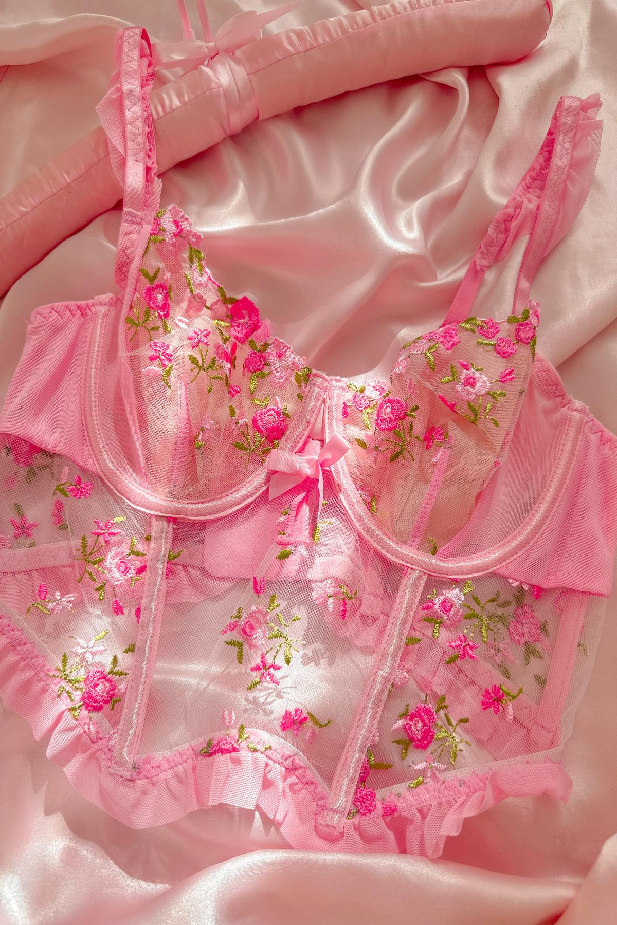 Barbie Floral Pink Balenli Bustier